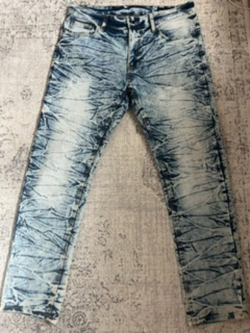 🧡3/15 WT02 Skinny Jeans Acid Wash 34x30